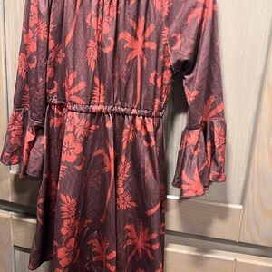 SweetHoney Orange and Pink Ruffled Smocked Sundress Size 6